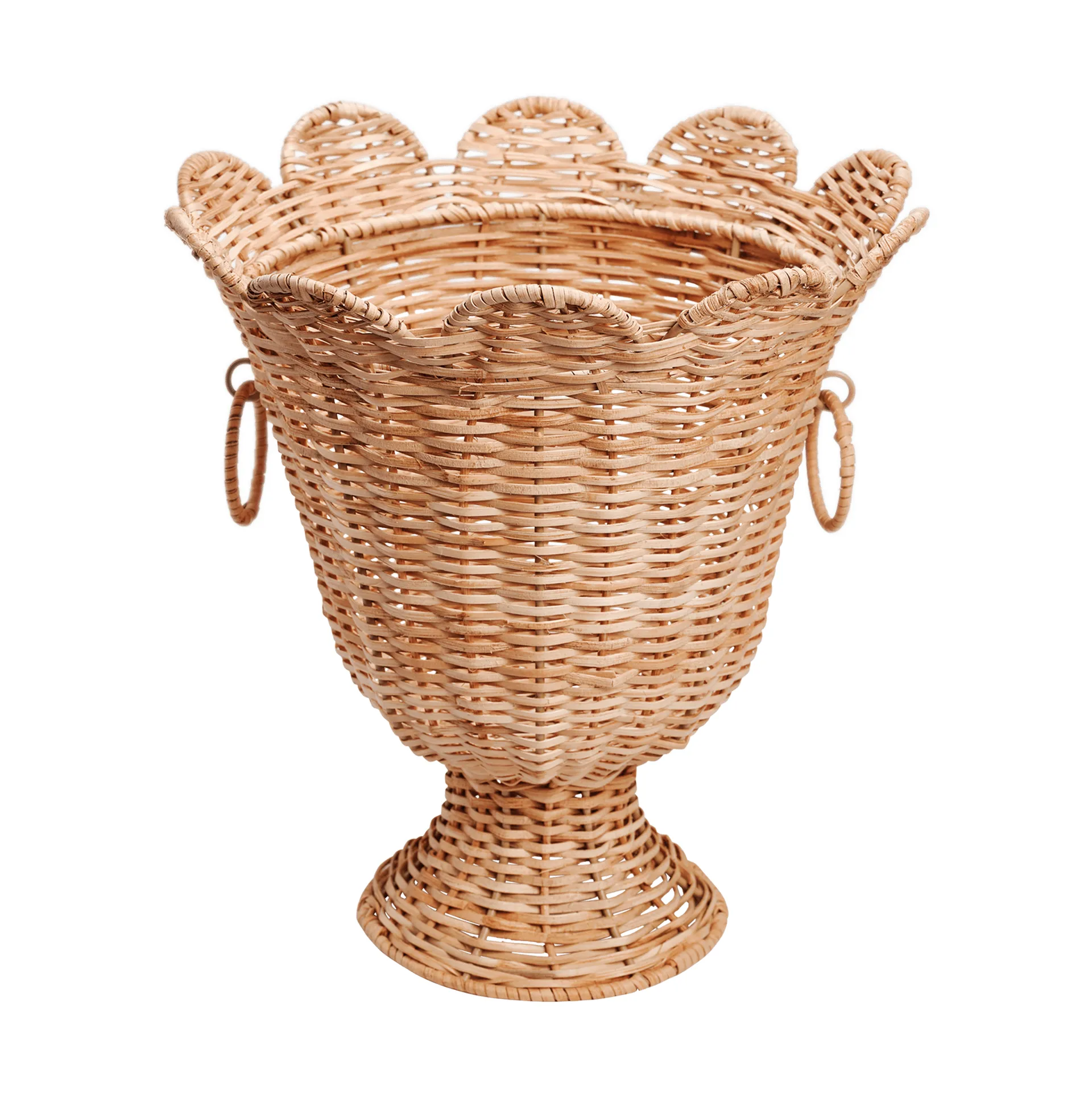 Scallop Rattan maljakko, Natural, 30x31 cm Pick a Poppy