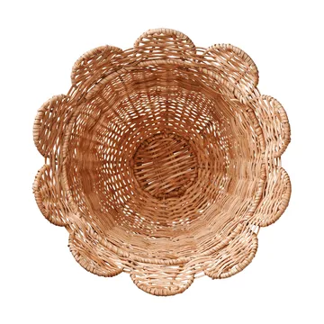 Scallop Rattan maljakko - Natural, 30x31 cm - Pick a Poppy