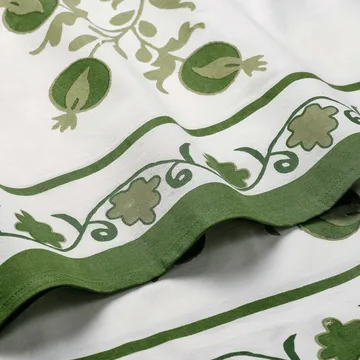 Suzani pöytäliina - Green, 250x150 cm - Pick a Poppy