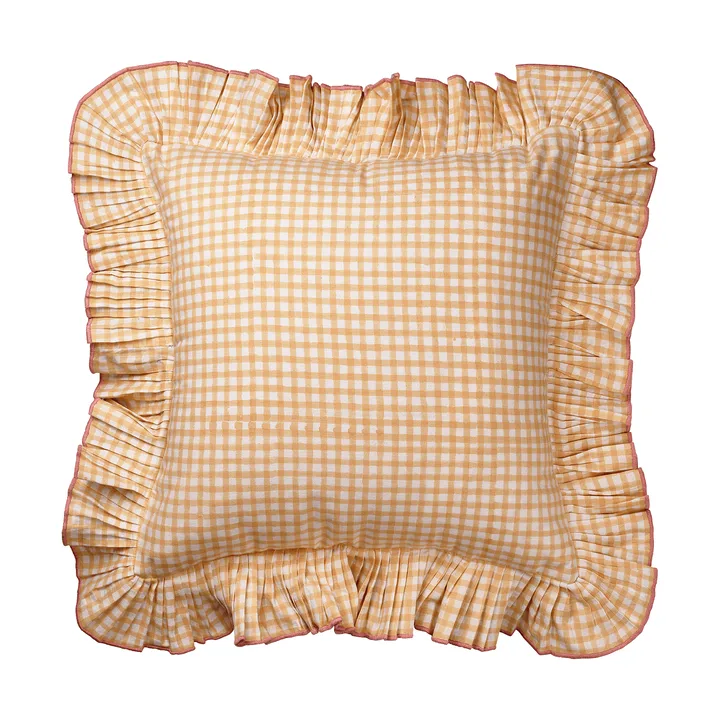 Vichy-tyyny - Light Yellow, 40x40 cm - Pick a Poppy
