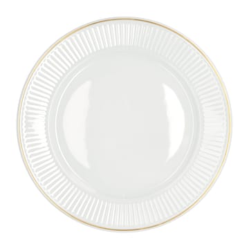 Plissé lautanen kultareunuksella Ø 28 cm - Valkoinen - Pillivuyt