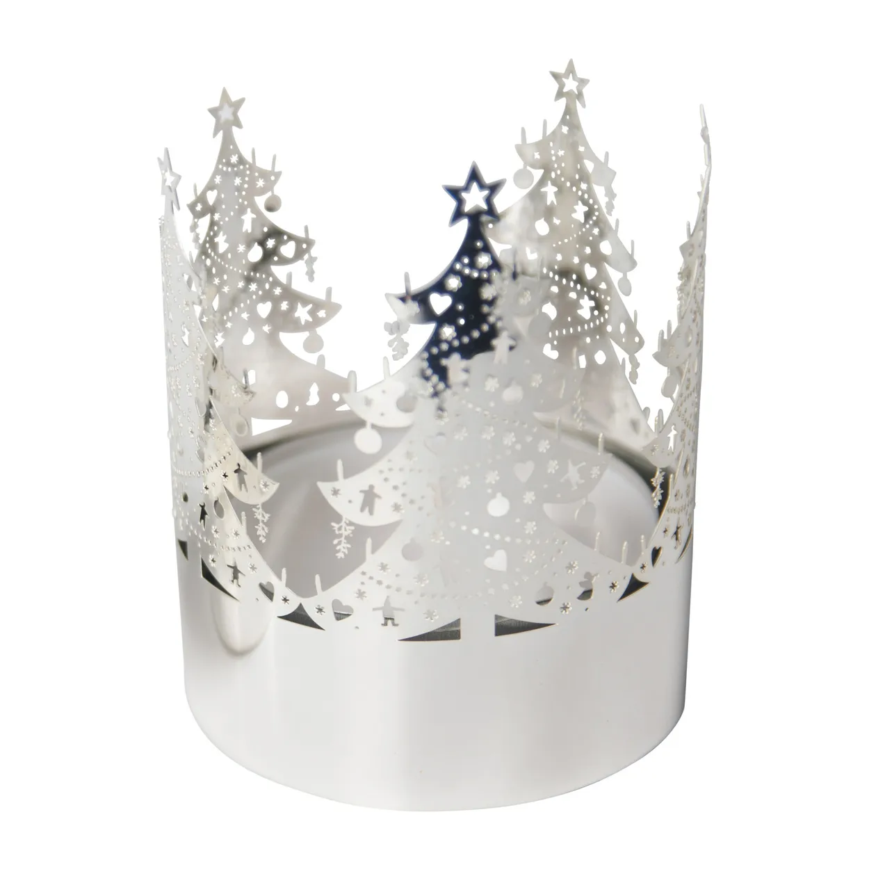 Pluto Design Gran lyhty keskikokoinen Hopea