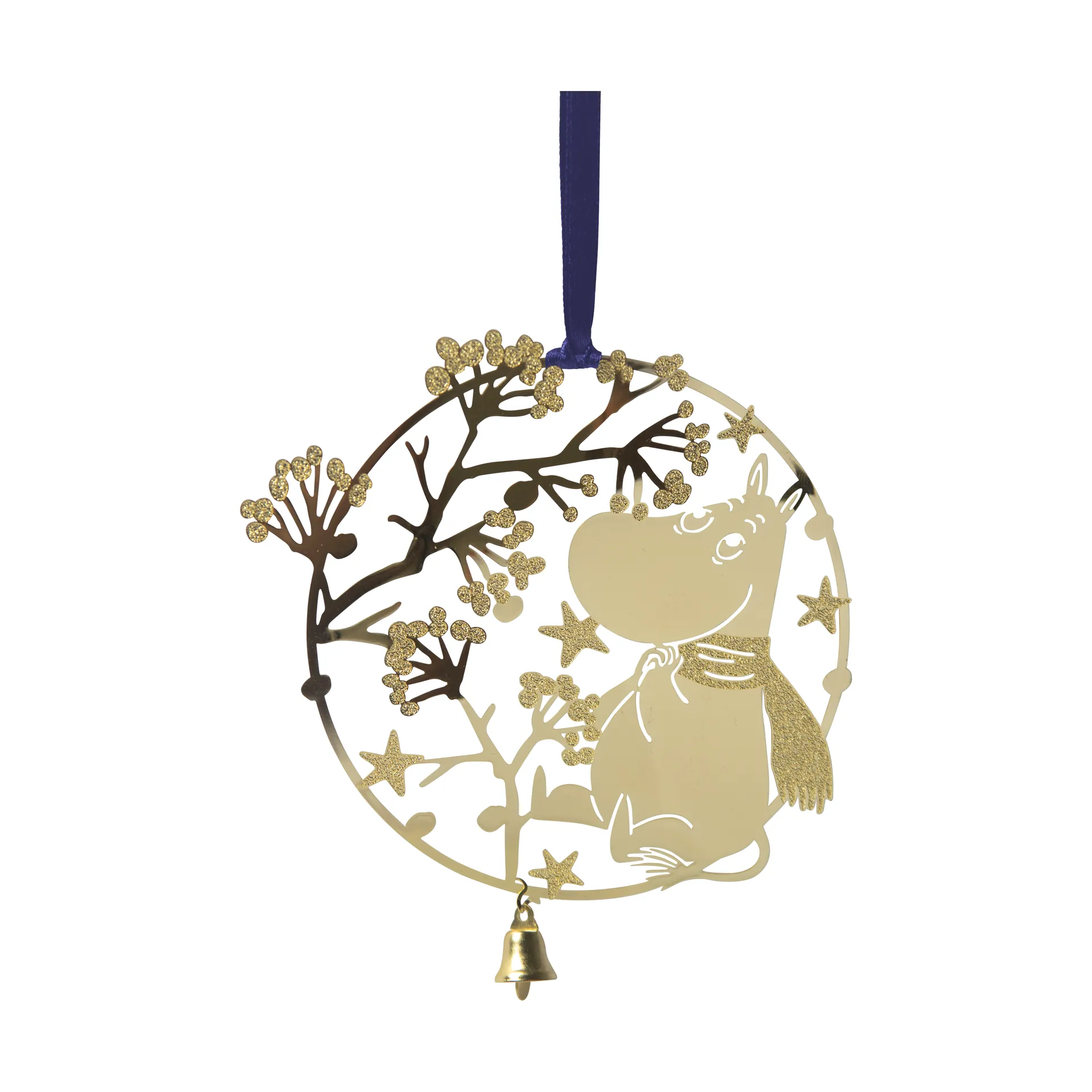 Muumi First snow joulukoriste., Kulta Pluto Design