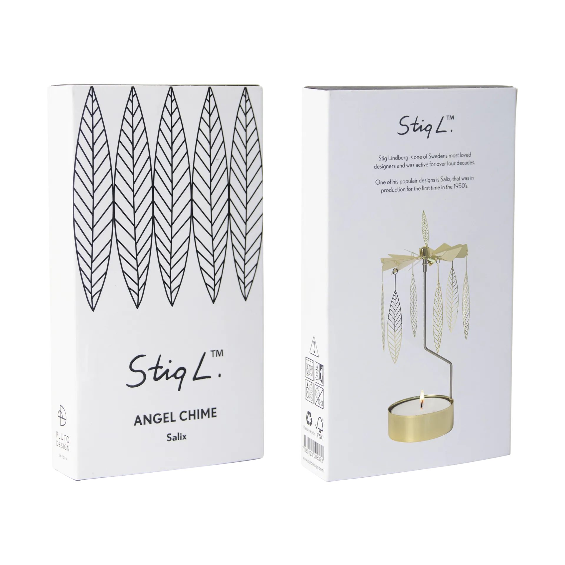 Stig L Salix -enkelikello medium, Kulta Pluto Design