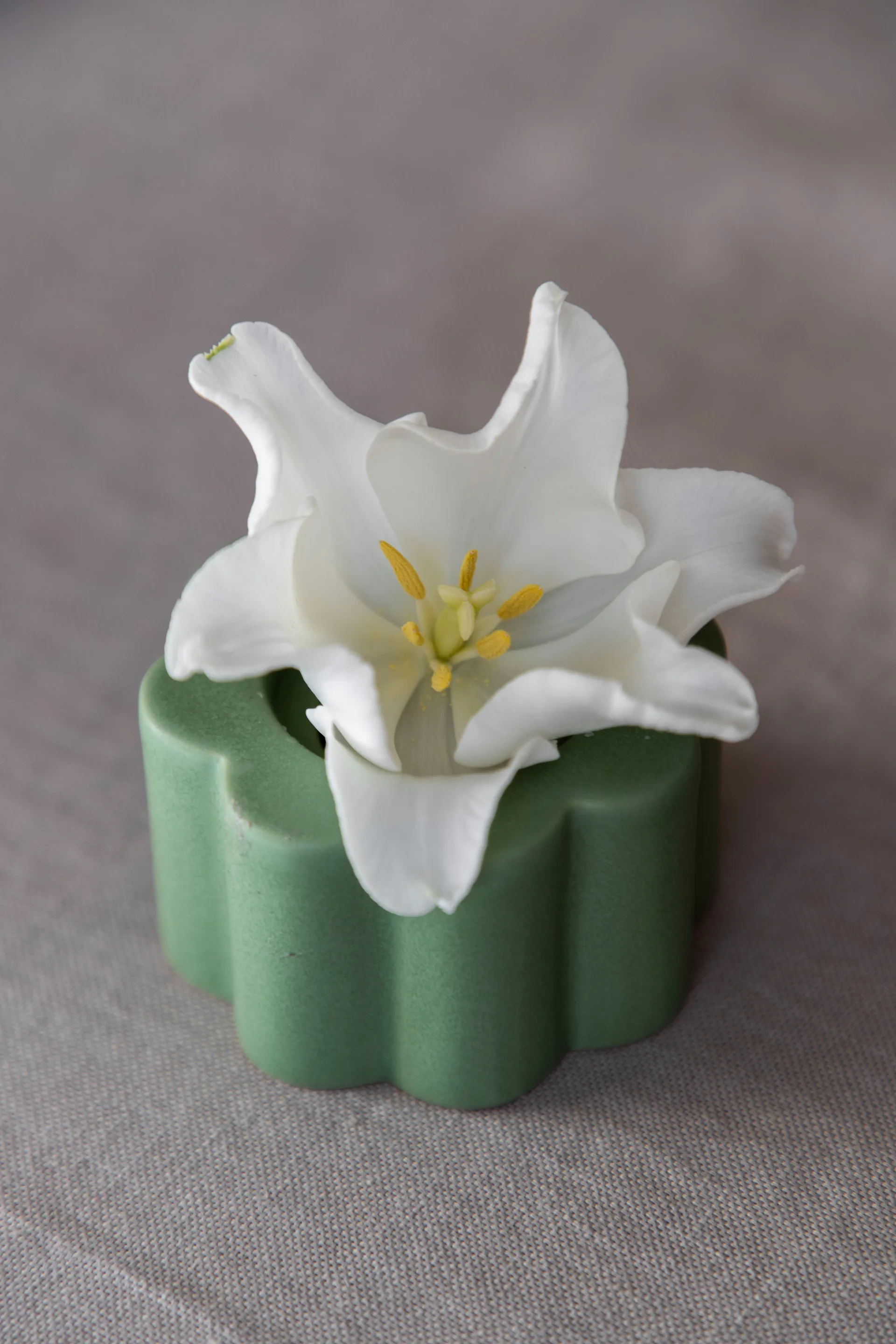 Birgit maljakko/kynttilänjalka 5 cm, Olive PotteryJo