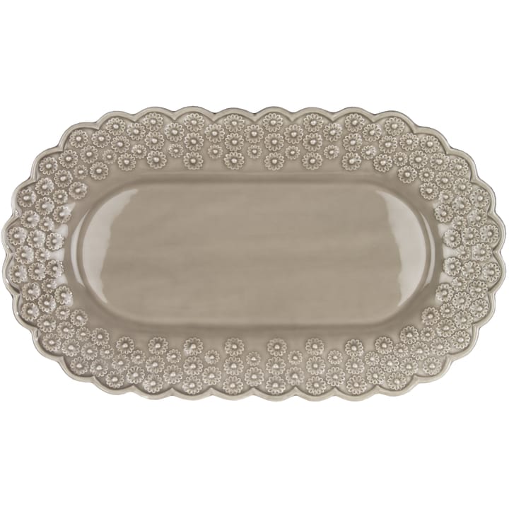 Ditsy soikea tarjoiluvati, Greige (beige) PotteryJo
