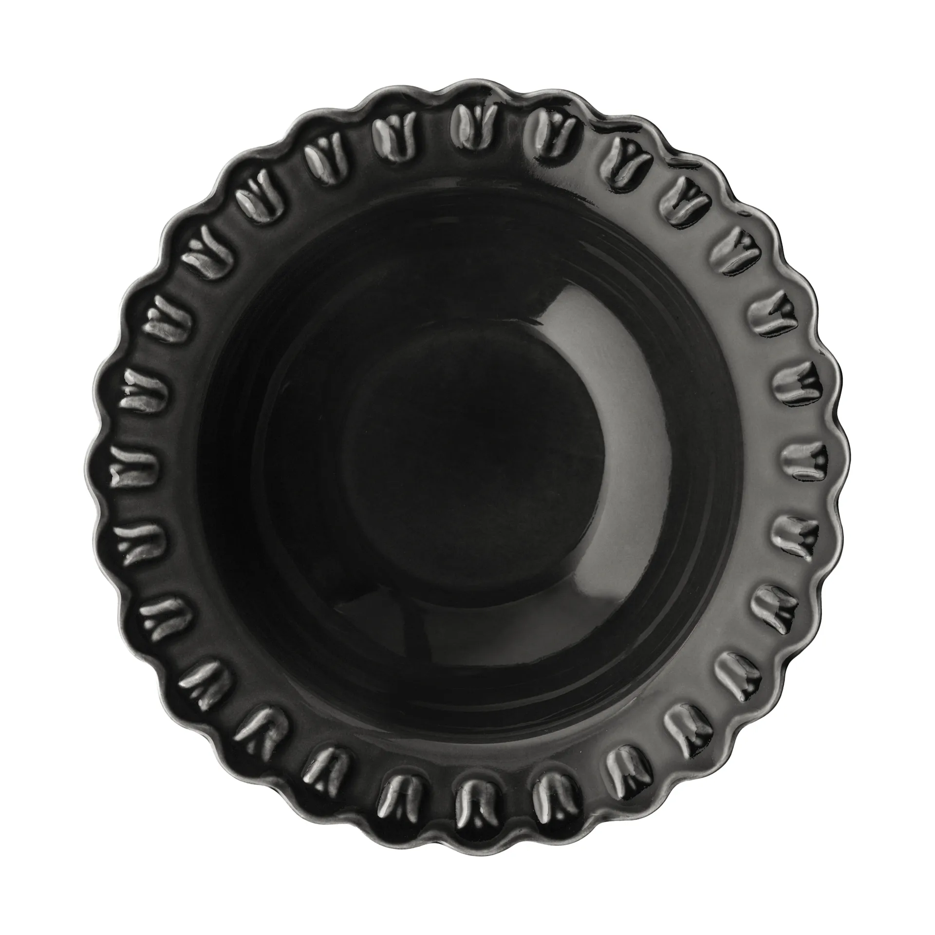 Tulipa syvä lautanen small Ø17 cm 2-pack, Melkein musta PotteryJo