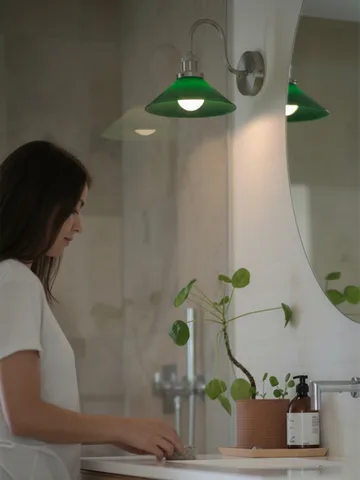 August seinälamppu - Vihreä kromi - PR Home