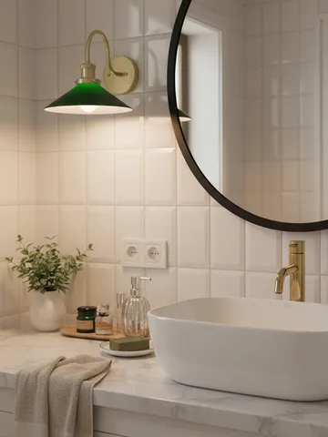 August seinälamppu - Vihreä messinki - PR Home