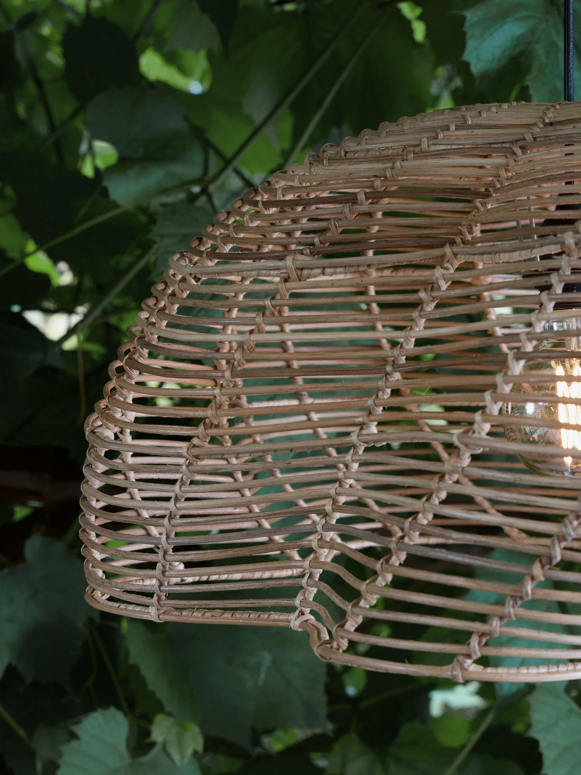 Mayla riippuvalaisin ulkokäyttöön, Luonnollinen, Ø53×32 cm PR Home