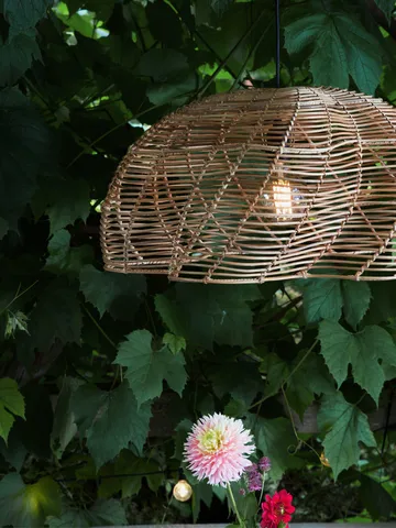 Mayla riippuvalaisin ulkokäyttöön - Luonnollinen, Ø53×32 cm - PR Home