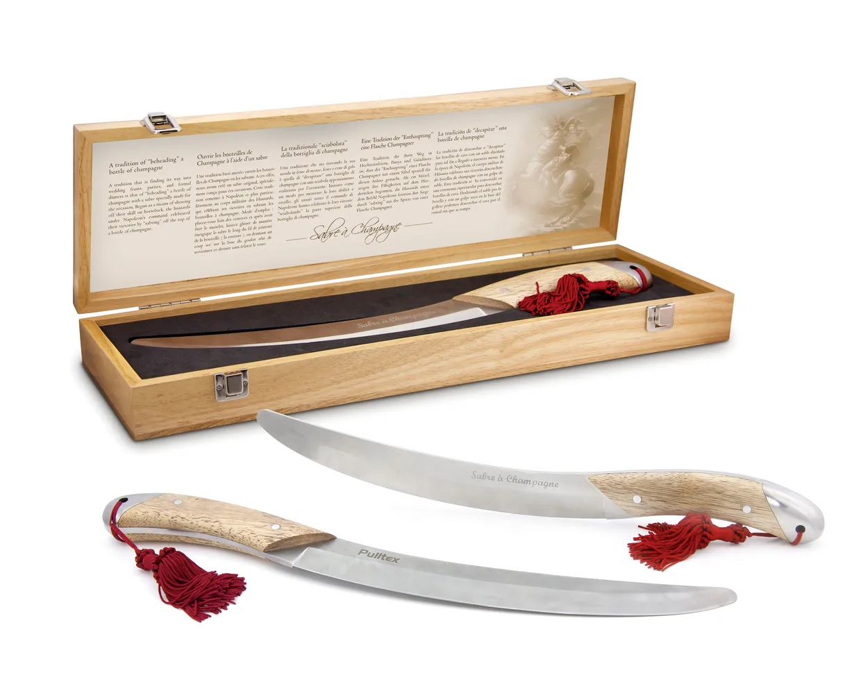 Pulltex Pulltex samppanjasapeli 50,5 cm Ruostumaton teräs - tammi