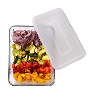 Cook & Freez suorakulmainen lautanen kannella - 24x19x8 cm - Pyrex