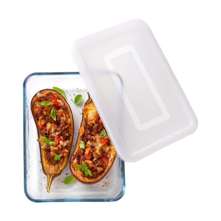 Cook & Freez suorakulmainen lautanen kannella, 27x22x9 cm Pyrex