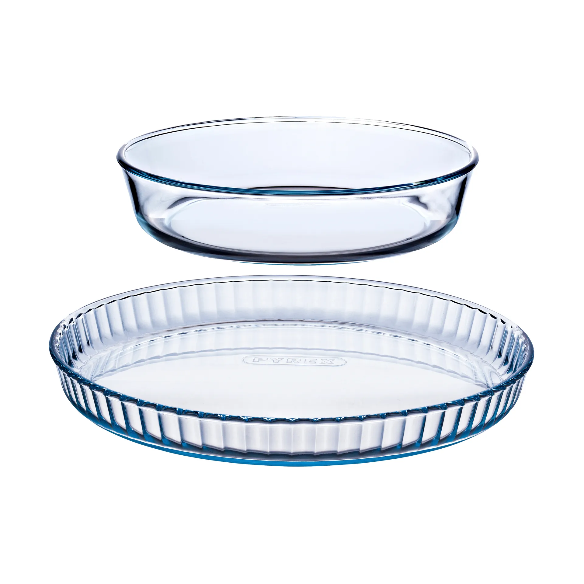 Iconic piirakkavuokasetti borosilikaattilasia, 2 osaa Pyrex