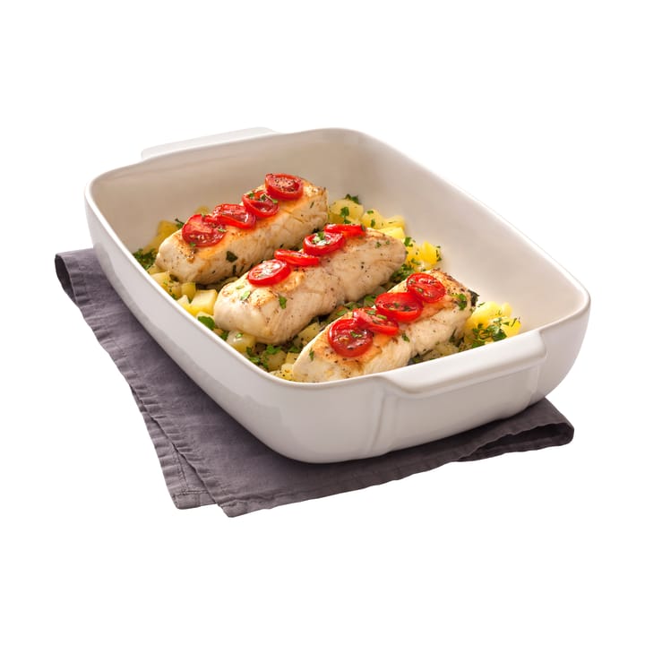 Pyrex suorakaiteen muotoinen astia keramiikka valkoinen, 25x19 cm Pyrex