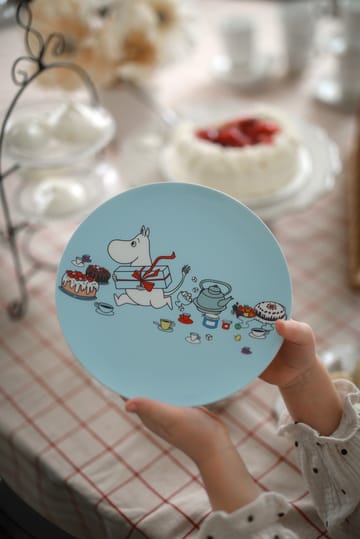 Mumin Picknick flat lautanen Ø19,5 cm - Vaaleansininen - Rätt Start