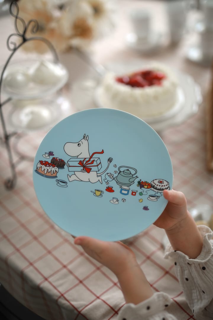Mumin Picknick flat lautanen Ø19,5 cm, Vaaleansininen Rätt Start
