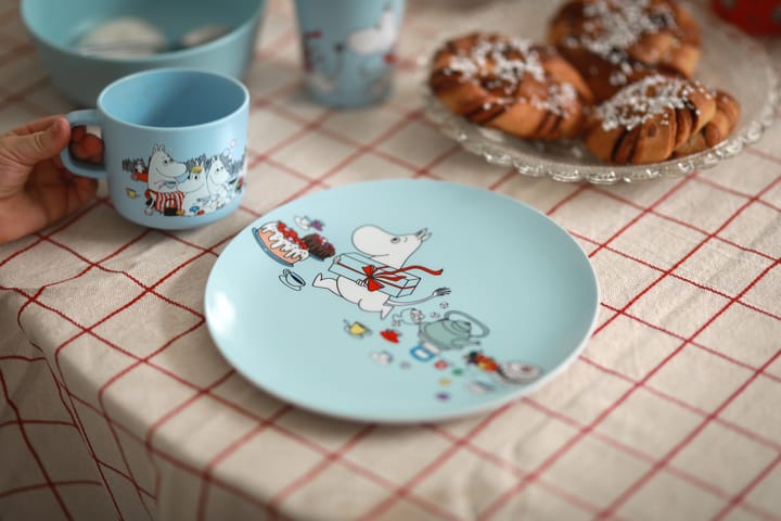 Mumin Picknick flat lautanen Ø19,5 cm, Vaaleansininen Rätt Start