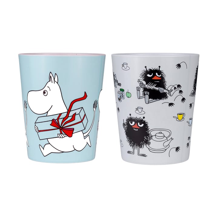 Mumin Picknick tumblermukit 20 cl 2-pack. - Sininen-harmaa - Rätt Start