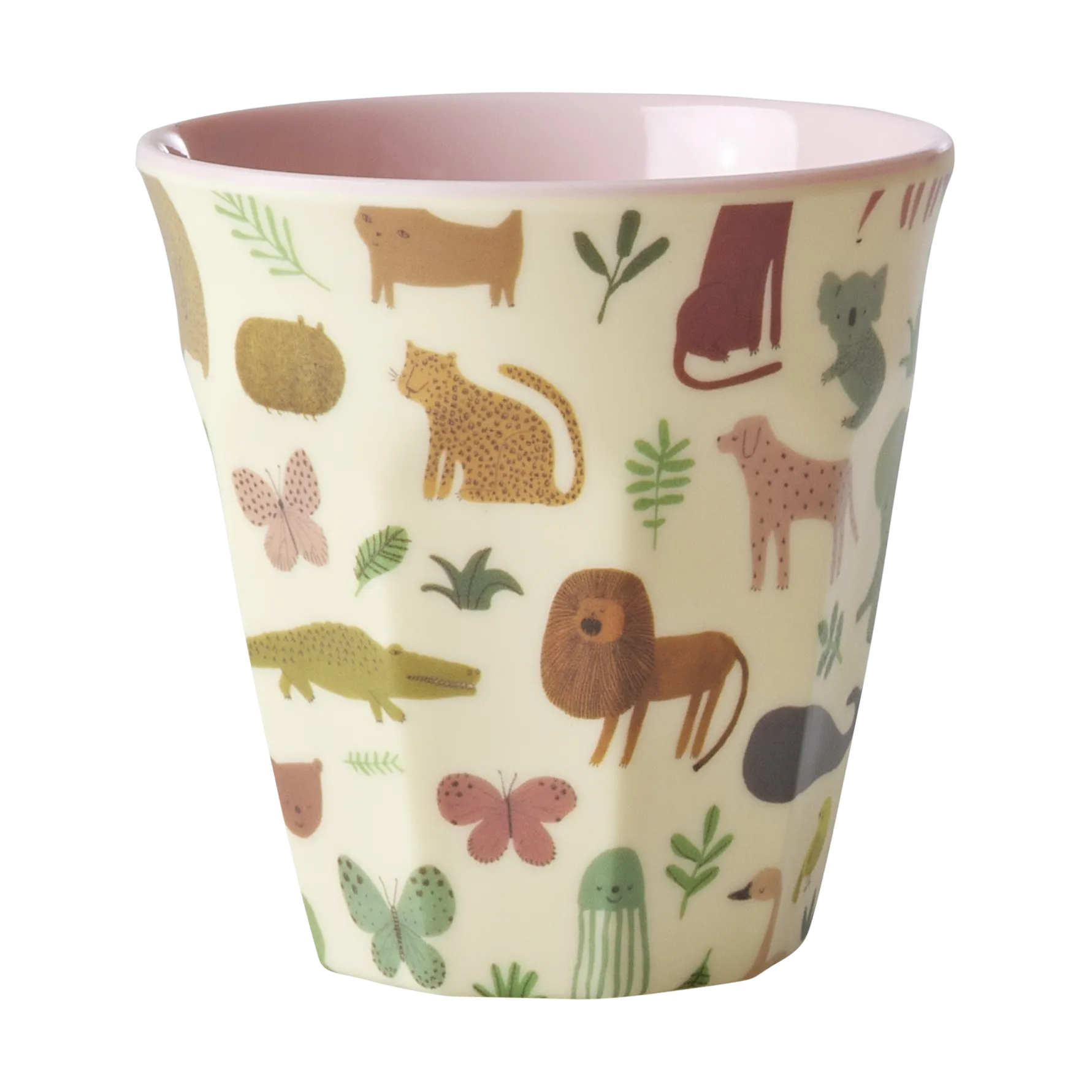 Rice lasten kuppi melamiini, Sweet Jungle Print-Soft Pink RICE