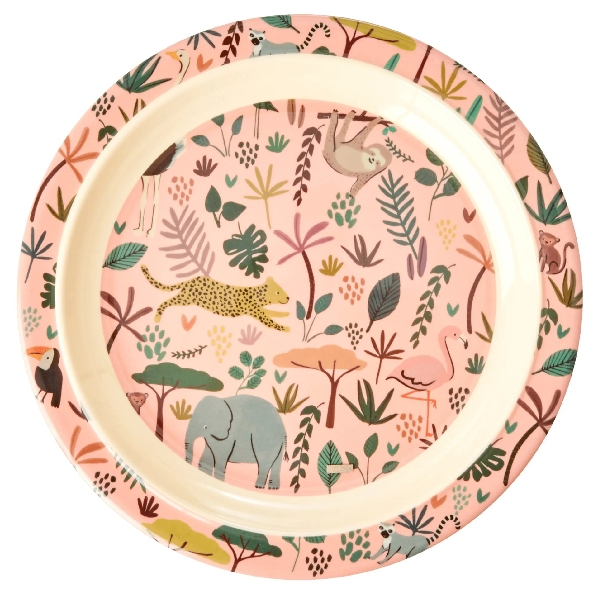 Rice lasten lautanen Jungle animals, Coral-multi RICE