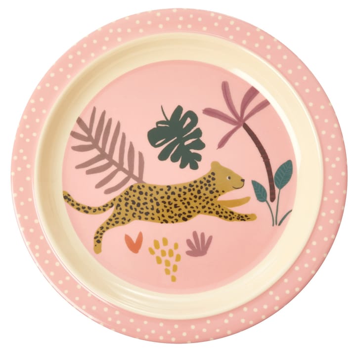 Rice lasten lautanen Jungle animals, Pink-multi RICE