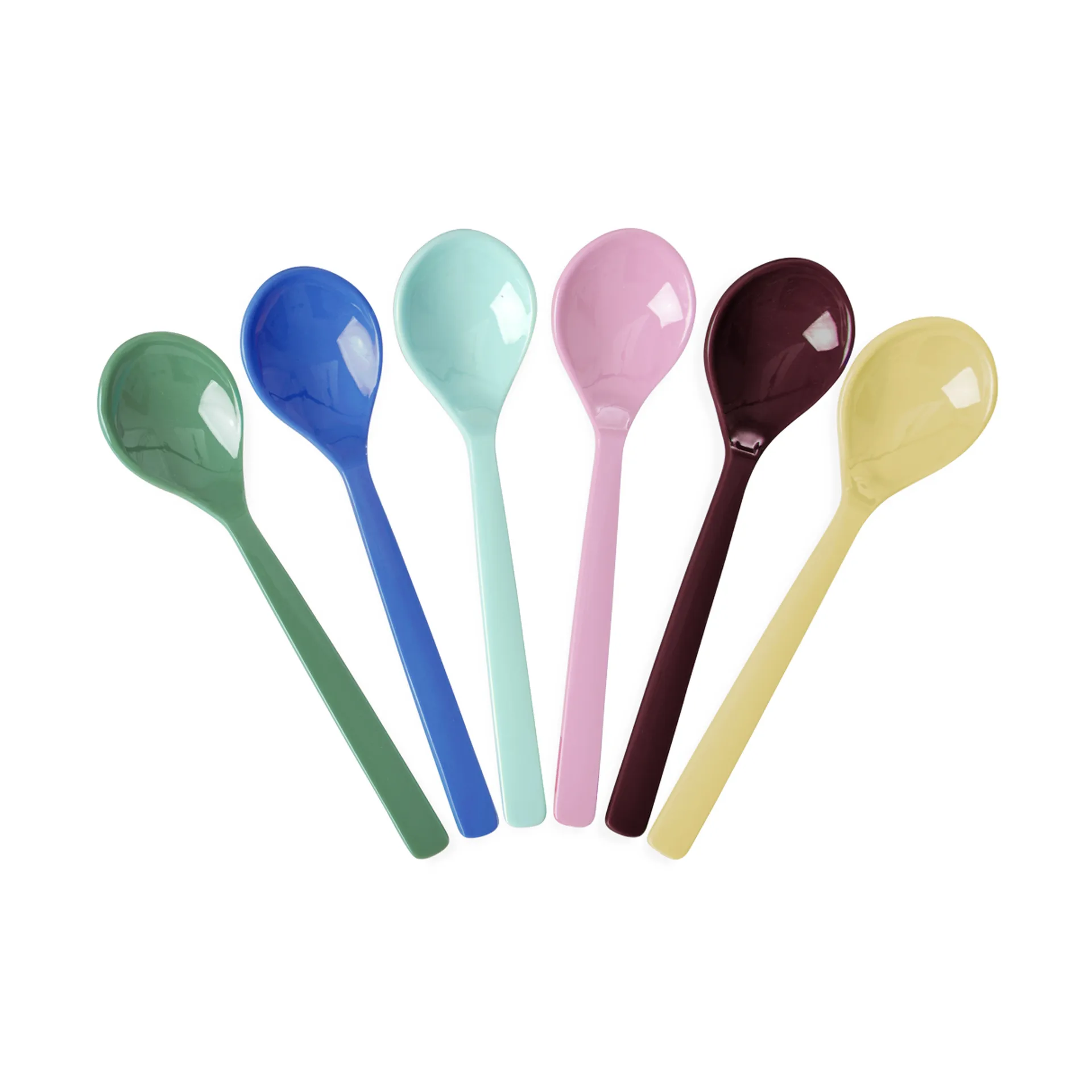 Rice melamiini lusikka 14cm 6-pakkaus, Näytä oikeat värisi RICE