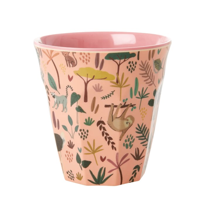 Rice melamiinikuppi medium - Coral-Jungle animals - RICE