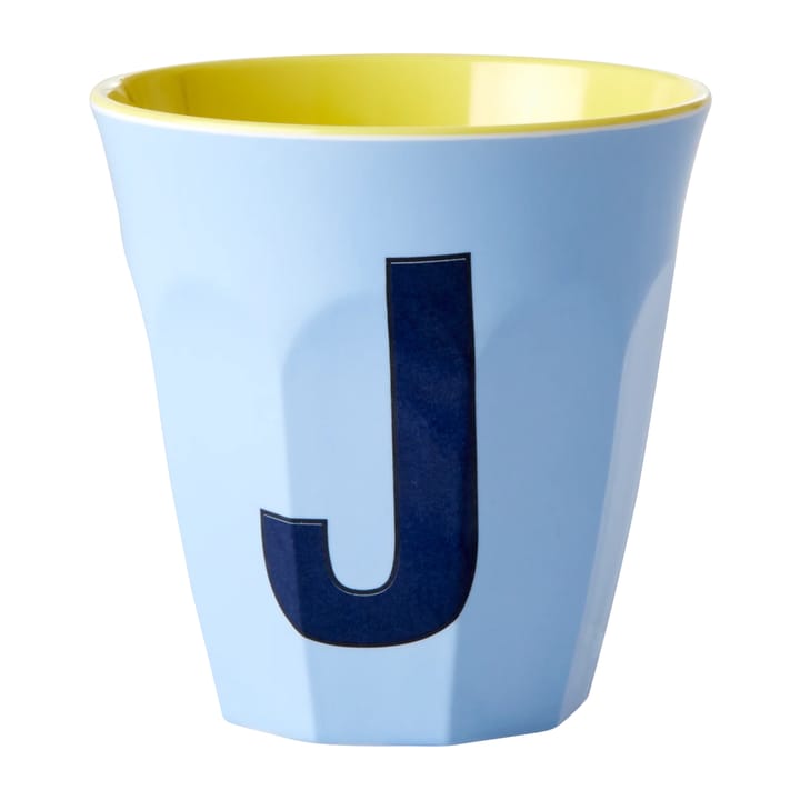 Rice melamiinikuppi medium kirjain J 30 cl - Soft blue - RICE
