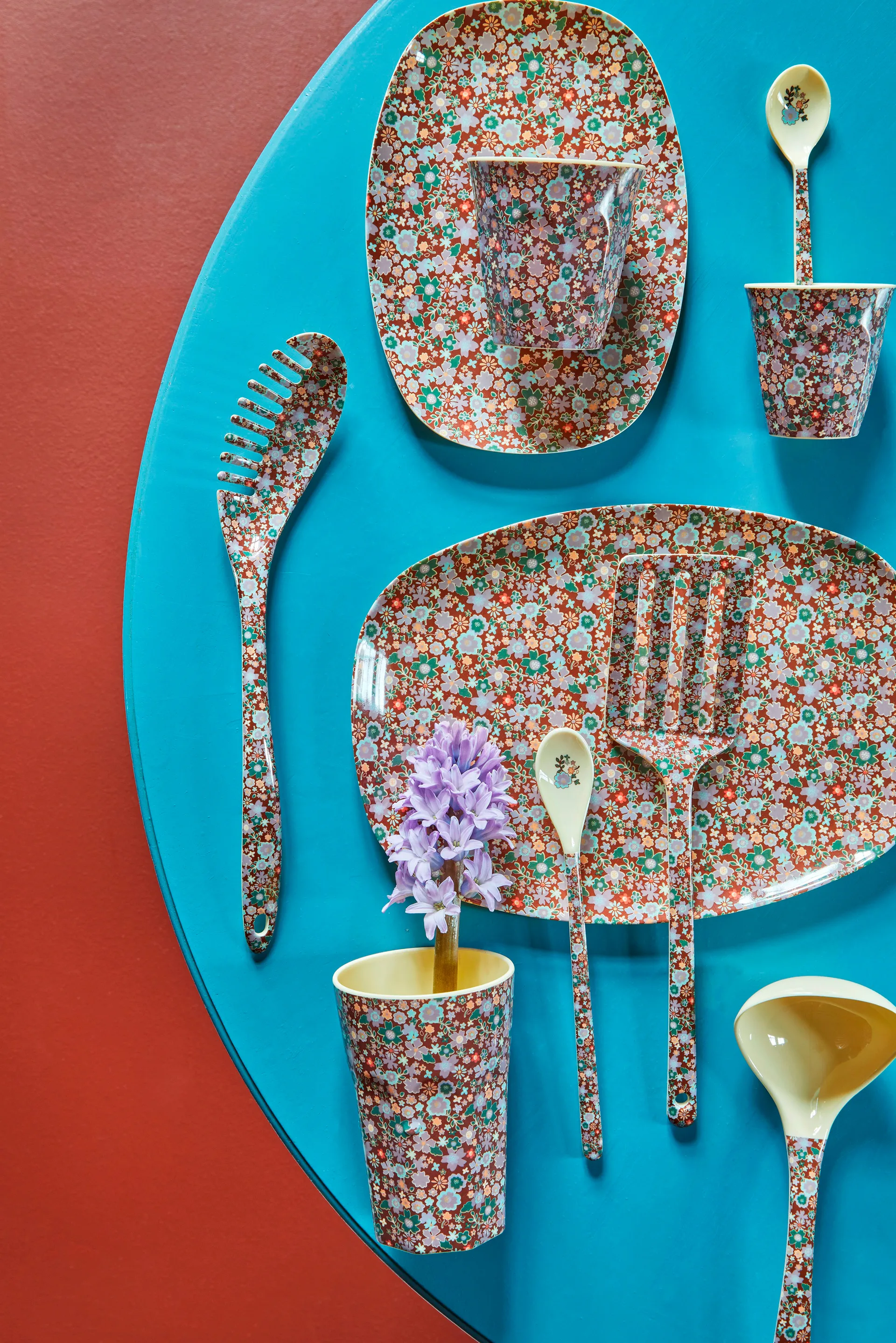 Rice melamiinilautanen 22x30 cm, Fall flower RICE