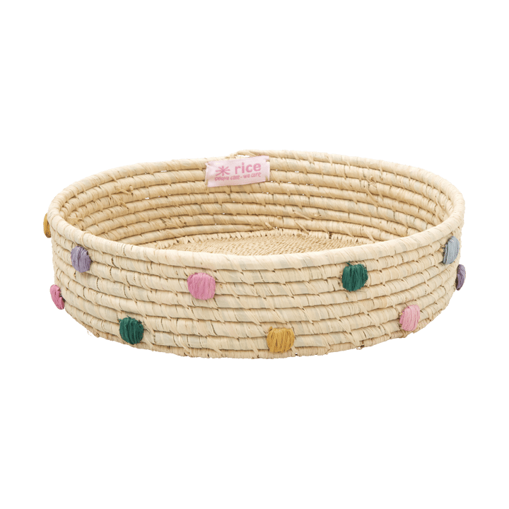 Rice raffia säilytyskori matala Ø 25 cm, Natural RICE