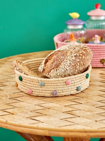 Rice raffia säilytyskori matala Ø 25 cm - Natural - RICE