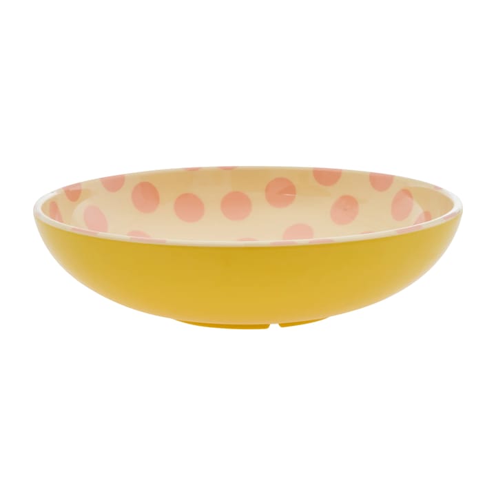 Rice salaattikulho melamiini Ø 29,9 cm, Pink dots-yellow RICE