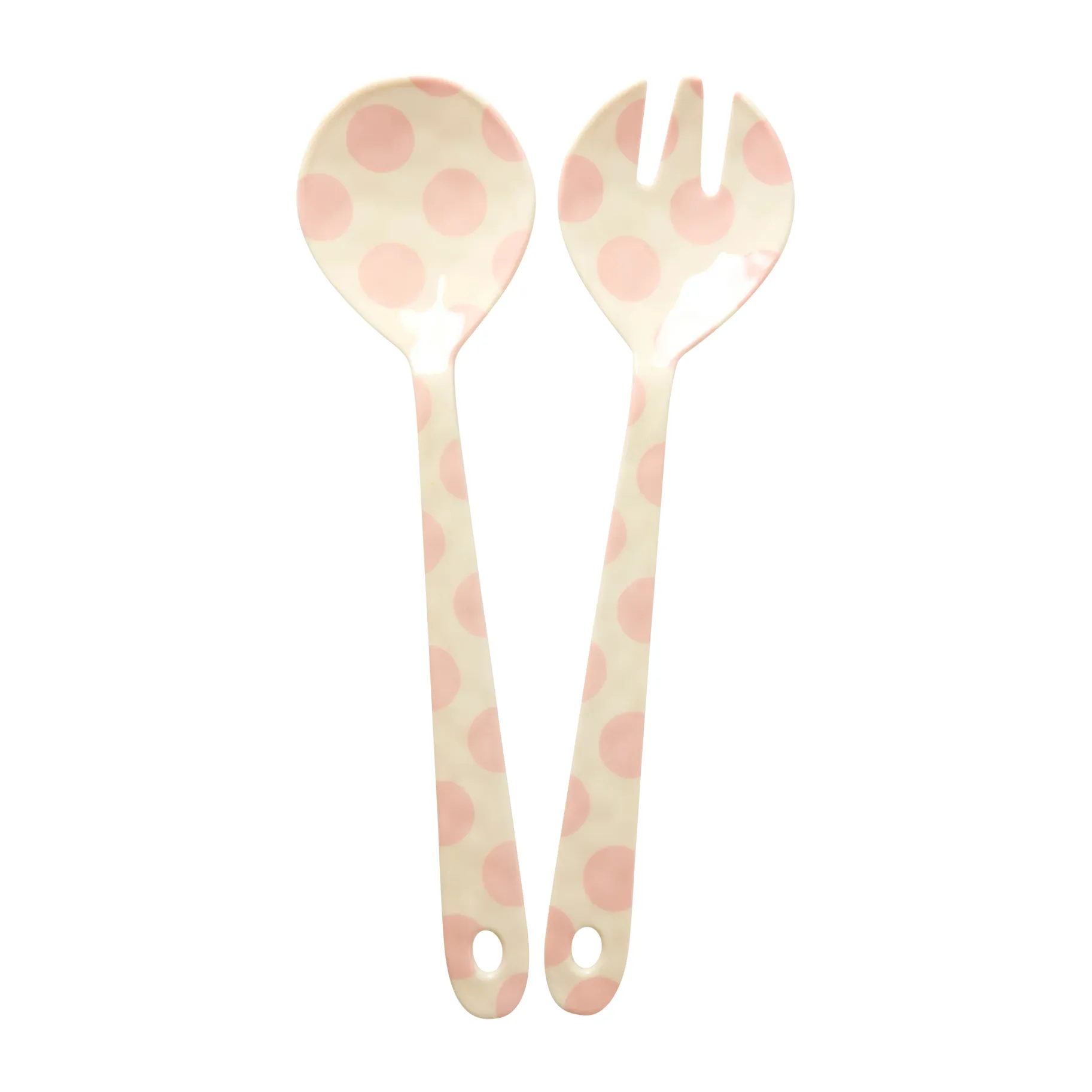 Rice salaattiottimet melamiini 2 osaa, Pink dots RICE