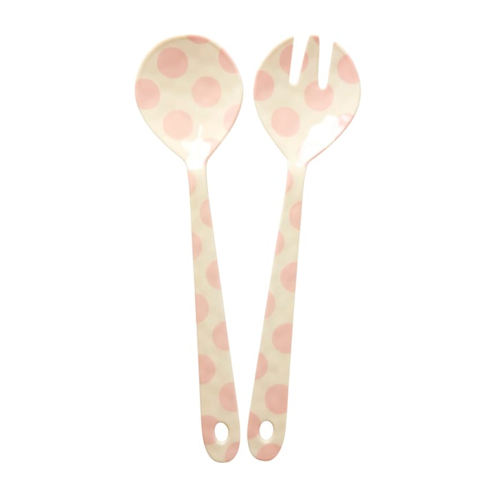 Rice salaattiottimet melamiini 2 osaa - Pink dots - RICE