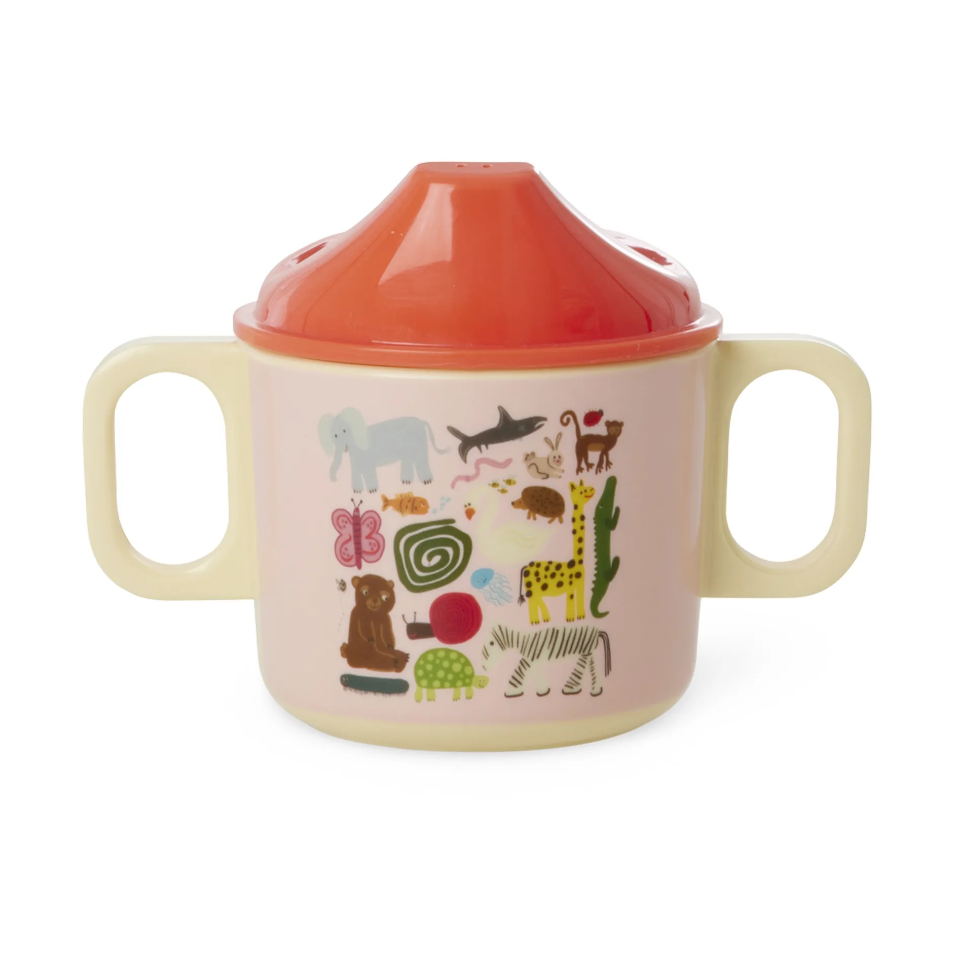 Rice wildlife lastenmuki kahdella kahvalla 25 cl, Pinkki RICE