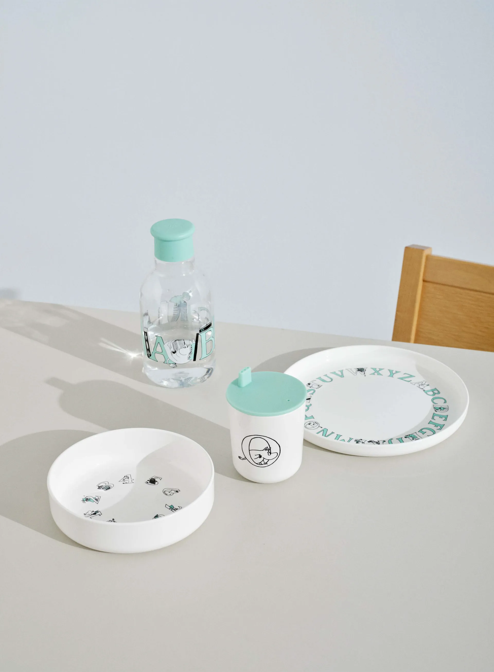 DRINK-IT Moomin ABC -vesipullo 0,5 litraa, Turqouise RIG-TIG