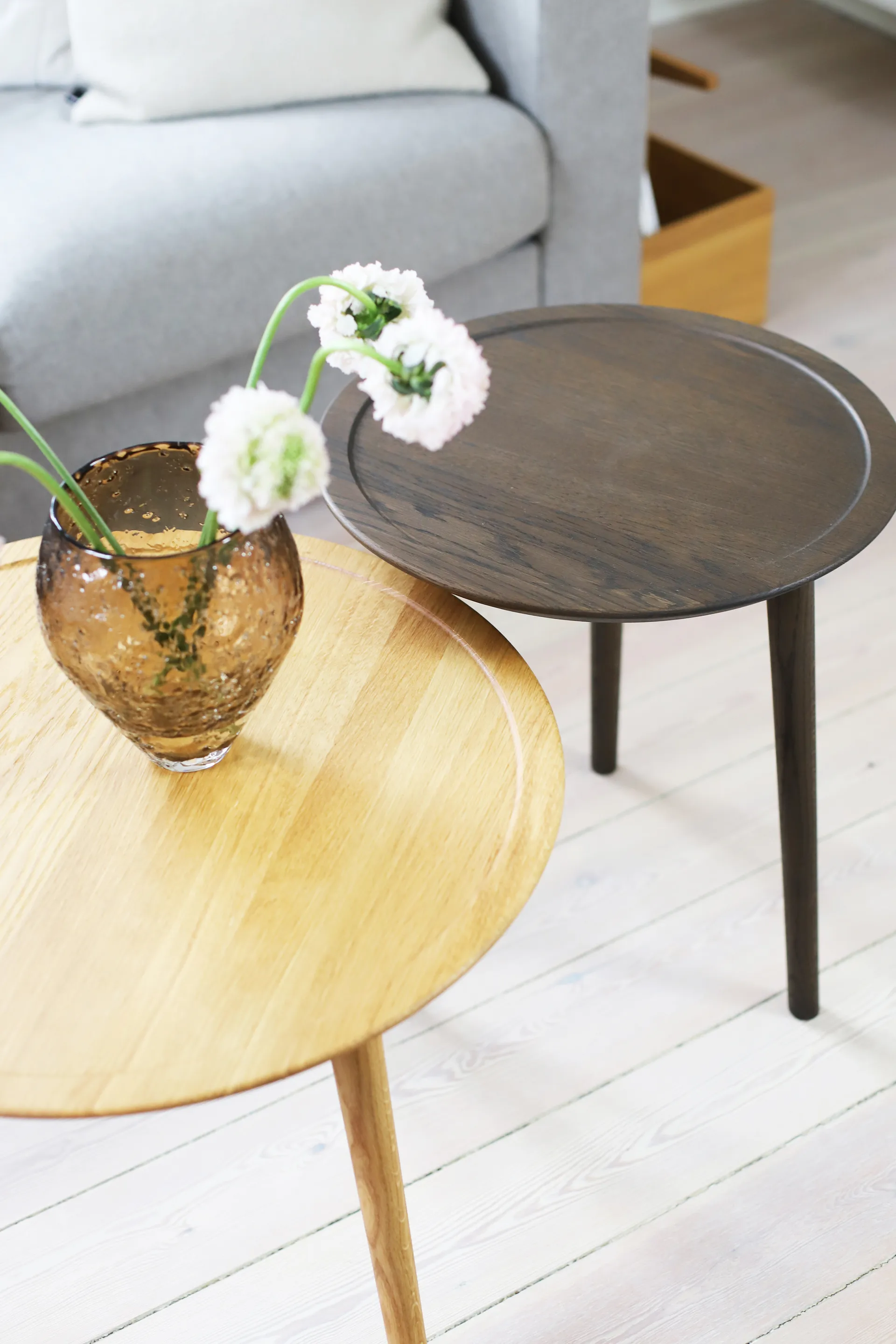 Crushed lasimaljakko medium, Sepia brown Ro Collection