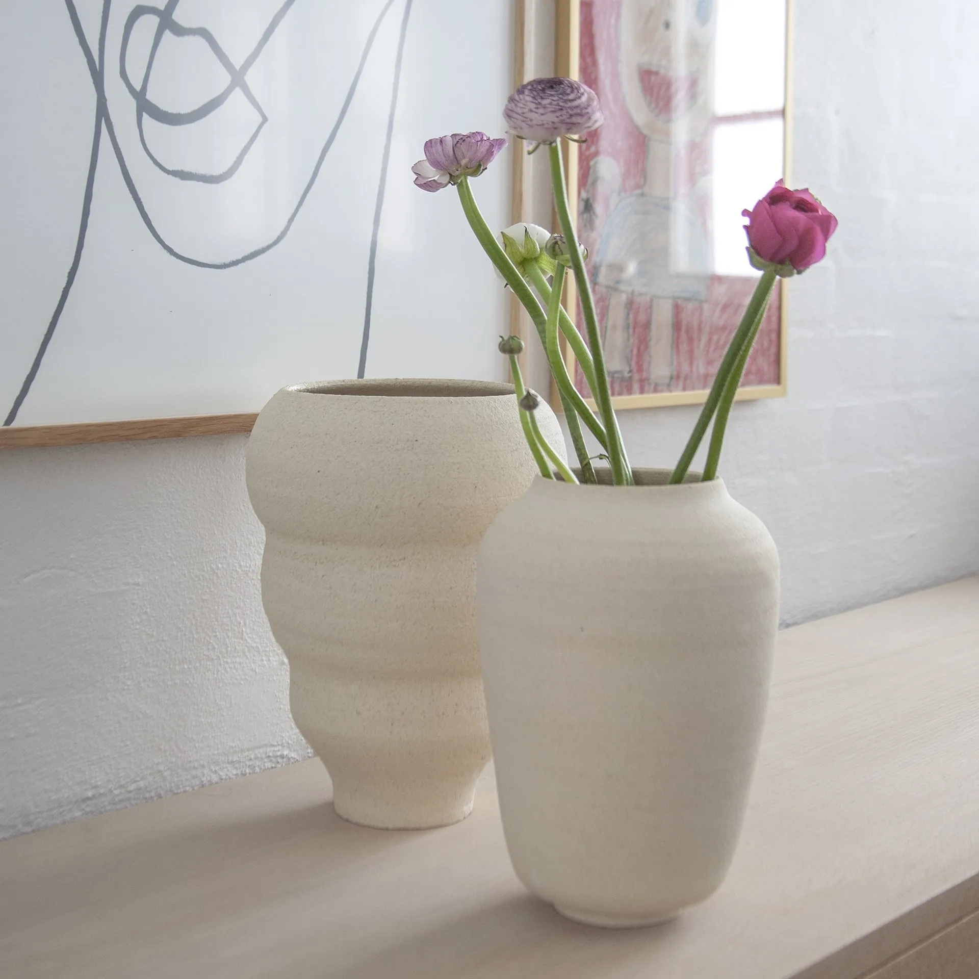 Hand turned vase no. 59 Classic, Vanilla Ro Collection