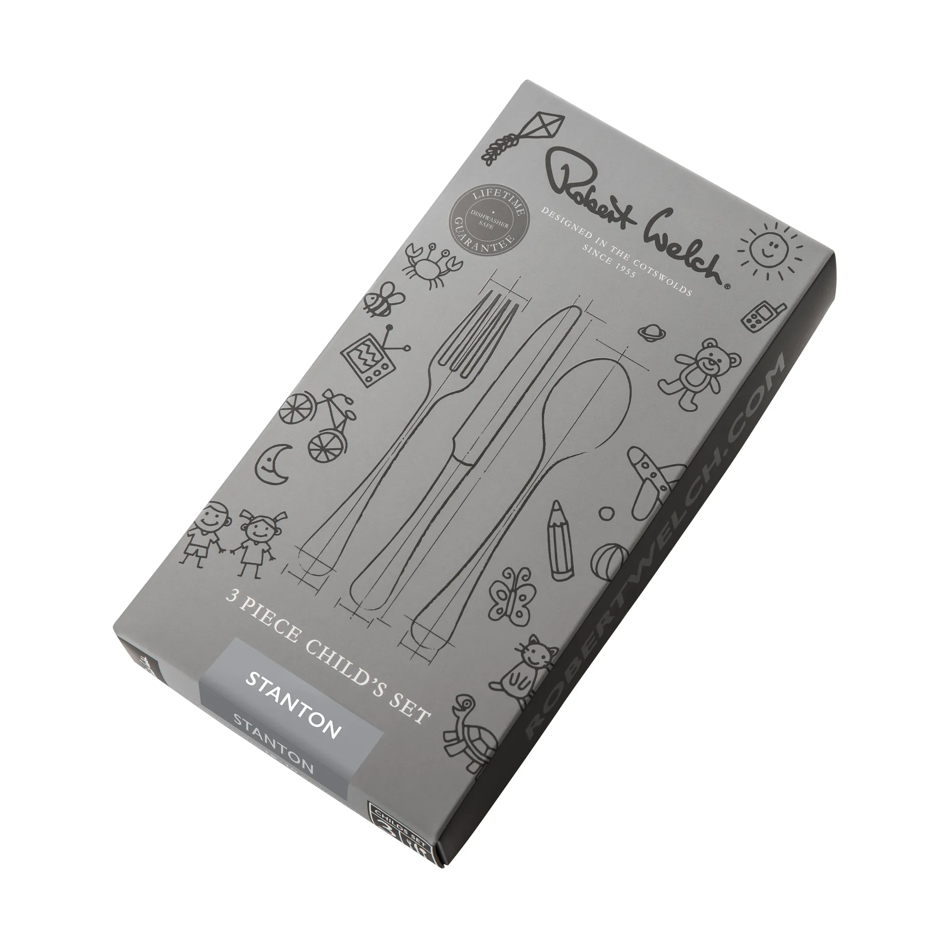 Stanton Bright lasten aterimet 3 osaa, Ruostumaton teräs Robert Welch