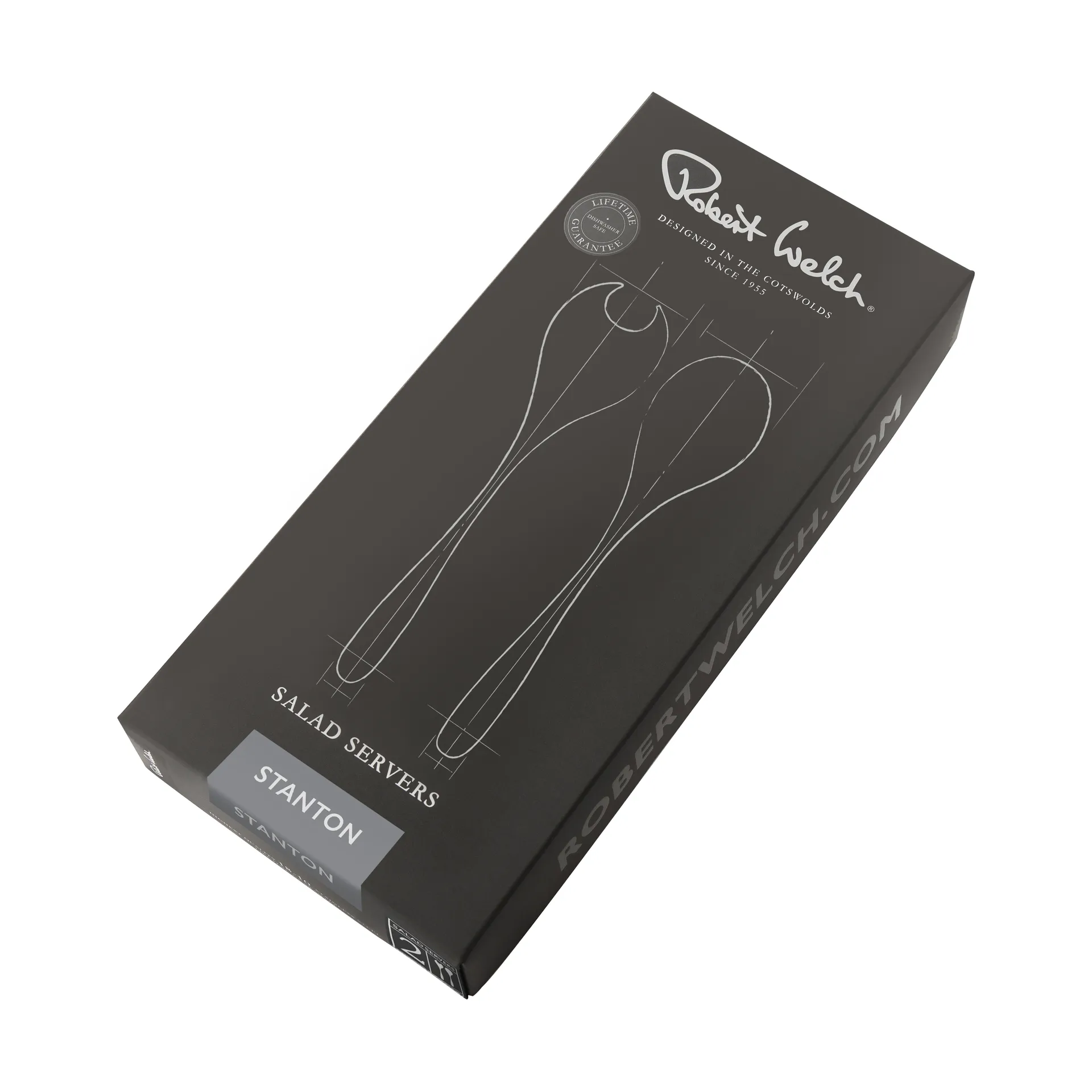 Stanton Bright -salaattiottimet 2 osaa, Ruostumaton teräs Robert Welch