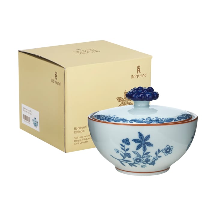 Ostindia kulho kannella 35 cl lahjapakkaus, Sininen-valkoinen Rörstrand