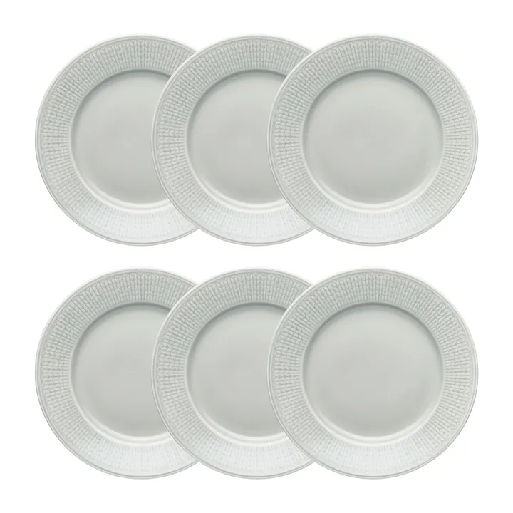 Swedish Grace lautanen Ø 21 cm 6-pakkaus Dimma (harmaa) - Rörstrand