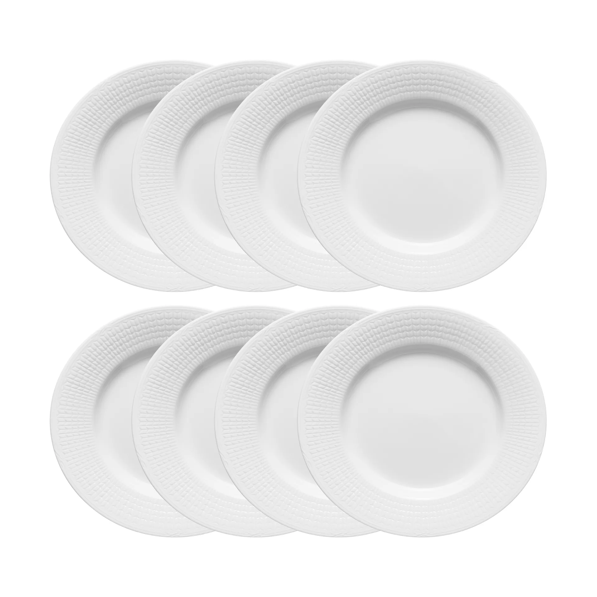 Swedish Grace lautanen Ø24 cm 8-pakkaus - Lumi (valkoinen),  Rörstrand