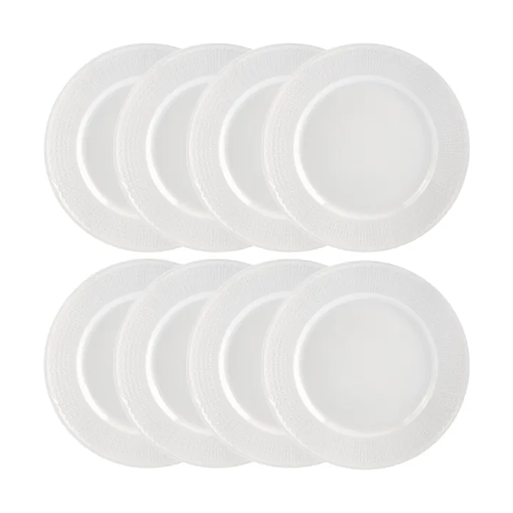 Swedish Grace lautanen Ø27 cm 8-pakkaus - Lumi (valkoinen) - Rörstrand