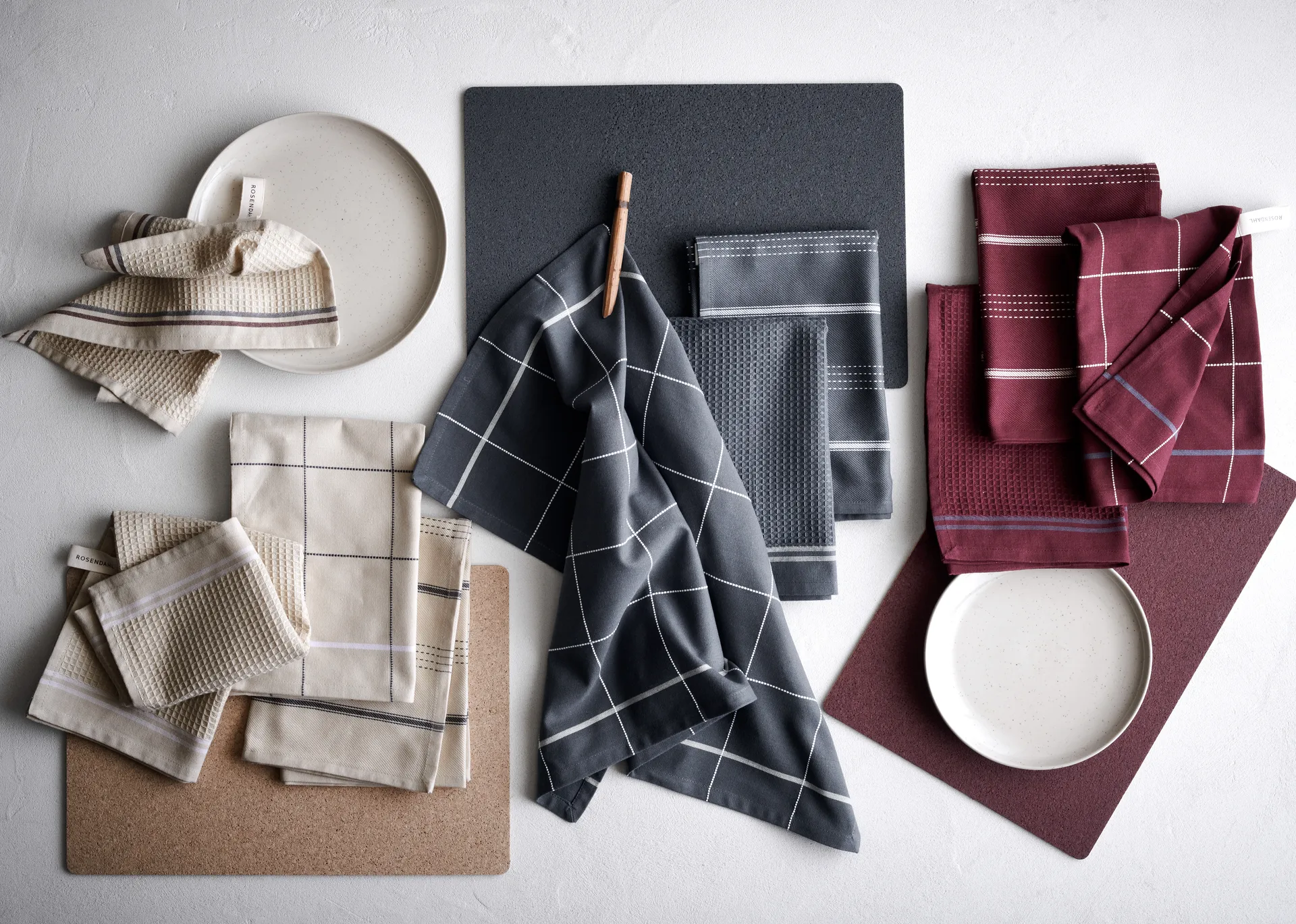 Alpha keittiöpyyhe 50x70 cm, Tummanharmaa Rosendahl