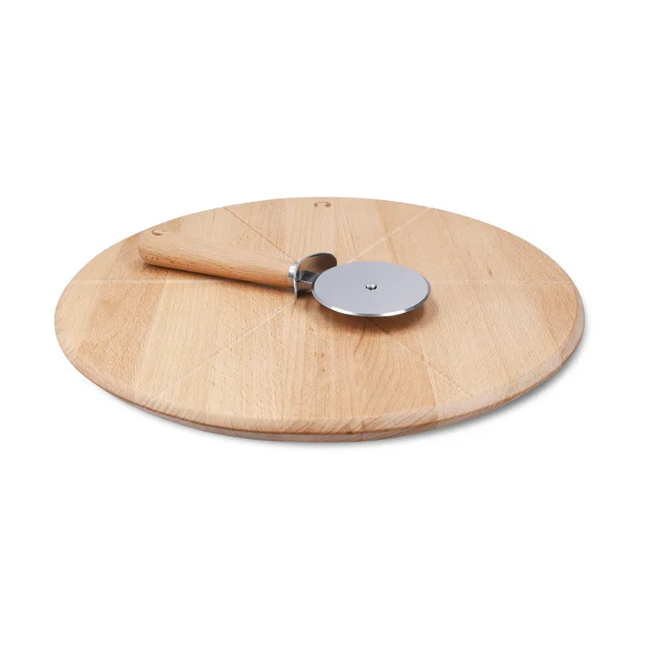 Grand Cru pizzalauta ja -leikkuri - Pyökki, Ø35 cm - Rosendahl