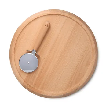 Grand Cru pizzalauta ja -leikkuri - Pyökki, Ø35 cm - Rosendahl