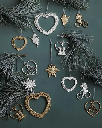 Karen Blixen joulukoriste Kukkasydän - Silver - Rosendahl